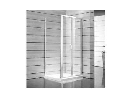 Jika Lyra plus Sprchové dvere skladacie 900 Ľ/P, sklo transparentné, biela H2553820006681