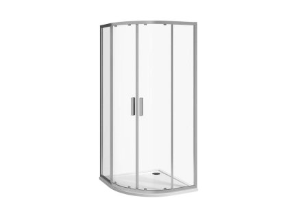 Jika Nion Sprchový kút štvrťkruhový, 100x100 cm, rádius 55 cm, Jika perla Glass, strieborná/transparentné sklo H2532N30026681