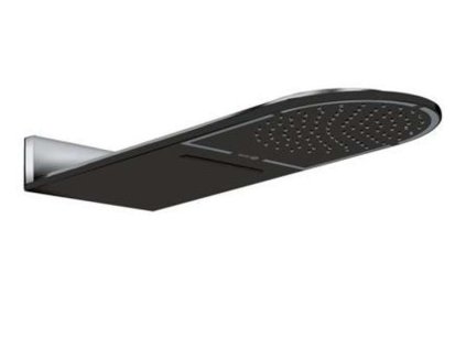 Kludi A-Qa Horná sprcha 250, 2 prúdy, čierna mat/chróm 6488087-00