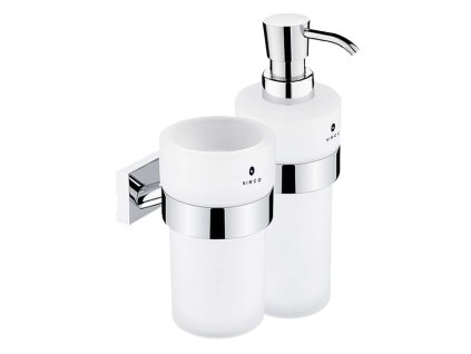 Nimco Keira Držiak dávkovača a pohára, matované sklo/chróm KE 2205831W-26