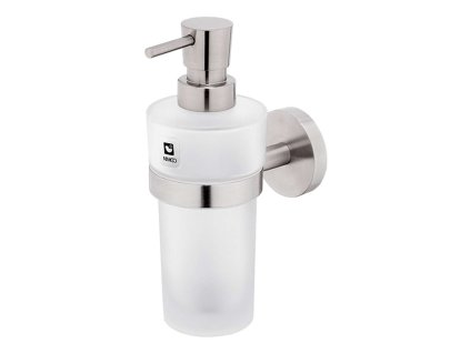Nimco Unix Dávkovač mydla s držiakom, matné sklo/brúsená nehrdzavejúca oceľ UNM 13031W-T-10