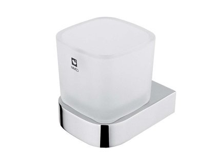 Nimco Nikau Pohárik na kefy a pastu s držiakom, matné sklo/chróm NK 30058C-26