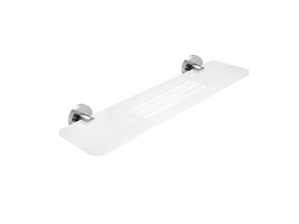 Nimco Unix Polička IXI, dĺžka 50 cm, matný plexiglass/brúsená nerezová UNM X350-10