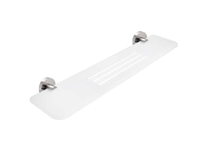 Nimco Unix Polička IXI, dĺžka 60 cm, matný plexiglass/brúsená nerezová UNM X360-10