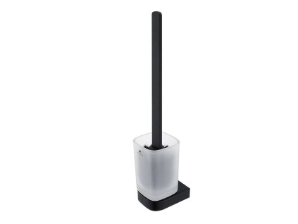 Nimco Nikau WC kefa nástenná s držiakom, matné sklo/čierny mat NKC 30094CN-HR-90