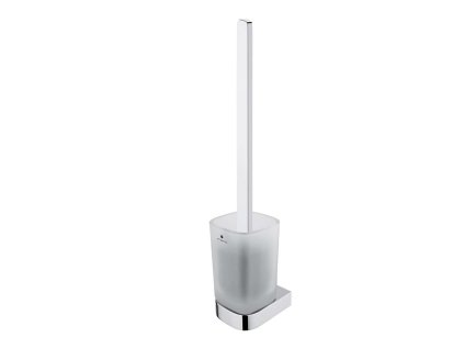 Nimco Nikau WC kefa nástenná s držiakom, matné sklo/chróm NK 30094CN-HR-26
