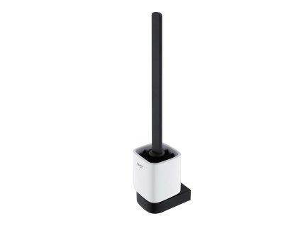 Nimco Nikau WC kefa nástenná s držiakom, biela keramika/čierny mat NKC 30094KN-HR-90