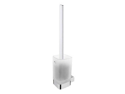 Nimco Kibo WC kefa nástenná s držiakom, matné sklo/chróm Ki 14094CN-HR-26
