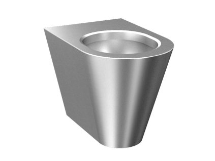 Sanela WC z nehrdzavejúcej ocele Stojace WC z nehrdzavejúcej ocele, antivandal SLWN 05