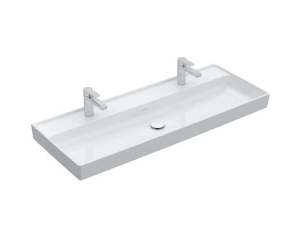 Villeroy & Boch Collaro Umývadlo nábytkové 120x47 cm, bez prepadu, 2 otvory na batériu, alpská biela 4A33C101