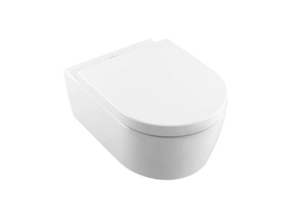 Villeroy & Boch Avento Závesné WC s WC doskou SoftClosing, DirectFlush, alpská biela 5656HR01