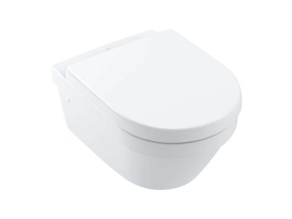 Villeroy & Boch Architectura Závesné WC s WC doskou SoftClosing, DirectFlush, CeramicPlus, alpská biela 4694HRR1