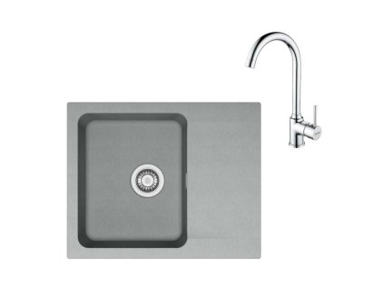 Franke Sety Set T94, tectonitový drez OID 611-62 a batéria FP 9000.031, sivá/chróm 143.0675.616