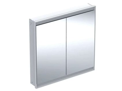Geberit ONE Zrkadlová skrinka s LED osvetlením, 90x90x15 cm, 2 dvierka, vstavaná, biela 505.803.00.2