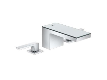 Axor MyEdition Umývadlová batéria s výpusťou Push-Open, 3-otvorová inštalácia, chróm/zrkadlové sklo 47050000-AX