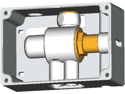 Ideal Standard CeraPlus Termostatický pripojovací box na zmiešavanie teploty (univerzálny, použiteľný so všetkými senzorovými batériami), neutrálna A3813NU