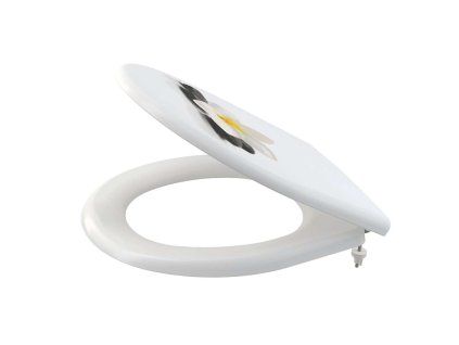 Alcadrain WC dosky WC doska, Softclose, biela/kvet A604 FLOWER