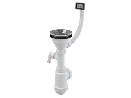 Alcadrain Sifóny Drezový sifón, s prípojkou, s flexi prepadom, plast A447P-DN50/40