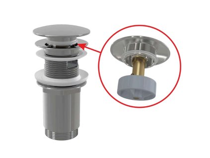 Alcadrain Príslušenstvo Umývadlová výpusť, ClickClack, chróm A392C