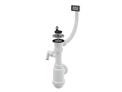 Alcadrain Sifóny Drezový sifón, s prípojkou, s flexi prepadom, plast A444P-DN50/40