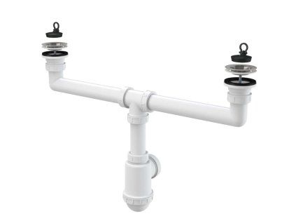 Alcadrain Sifóny Sifón pre dvojdrez, priemer 70 mm, plast A449-DN50/40
