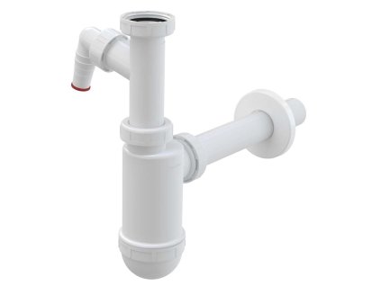 Alcadrain Sifóny Umývadlový sifón, s prípojkou a prevlečnou maticou, biela A430P