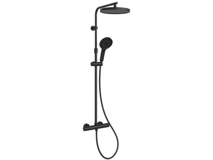 kielle Oudee Sprchový set s termostatom, 26 cm, 3 prúdy, matná čierna 20602014