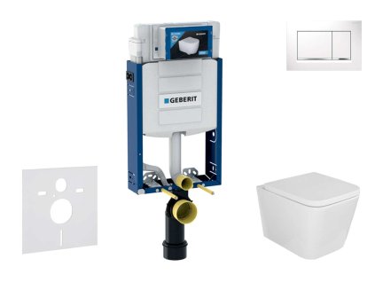 Geberit Kombifix Set predstenovej inštalácie, klozetu Arkas a dosky softclose, tlačidlo Sigma20, biela/chróm SANI15CA3106