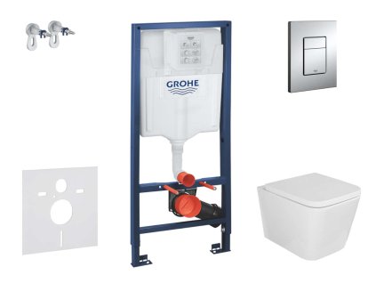 Grohe Rapid SL Set predstenovej inštalácie, klozetu Arkas a dosky SoftClose, tlačidlo Skate Cosmopolitan, chróm SANI11BA1102-GR