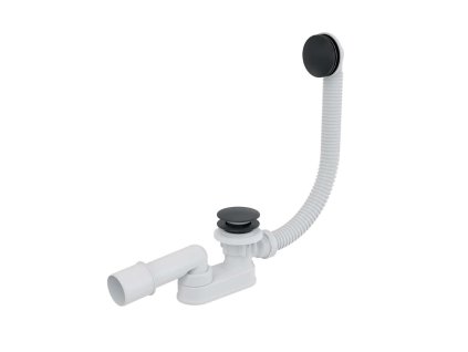 kielle Odtokové súpravy Vaňová odtoková a prepadová súprava, dĺžka 800 mm, ClickClack, kov, matná čierna 11601014