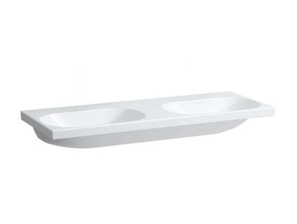Laufen Lua Dvojumývadlo nábytkové 46x120 cm, bez prepadu, bez otvoru na batériu, biela H8140810001421