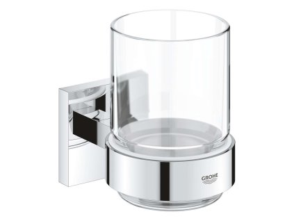 Grohe QuickFix Start Cube Pohárik na kefky a pastu, s držiakom, sklo/chróm 41097000-GR