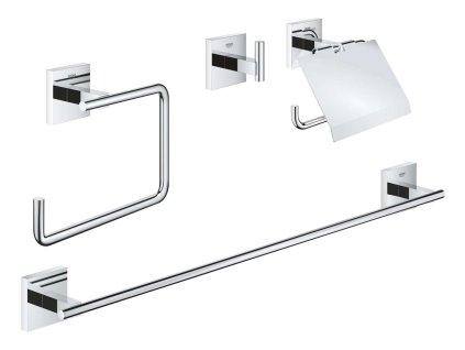 Grohe QuickFix Start Cube Set kúpeľňových doplnkov 4 v 1, chróm 41115000-GR