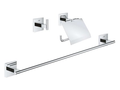 Grohe QuickFix Start Cube Set kúpeľňových doplnkov 3 v 1, chróm 41124000-GR