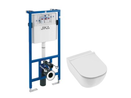 Jika Mio-N Set predstenovej inštalácie a závesného klozetu, Rimless, DualFlush, biela H6007140000002