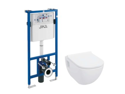 Jika Mio-N Set predstenovej inštalácie a závesného klozetu, Rimless, DualFlush, biela H6007160000002