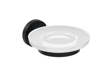 Jika Mio Style Mydlovnička s držiakom, sklo/matná čierna H3832F17160001