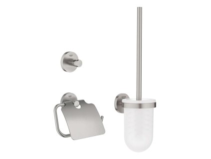 Grohe QuickFix Start Set doplnkov na toaletu 3 v 1, supersteel 41204DC0-GR