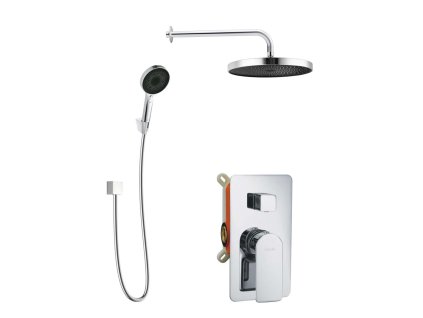 kielle Vega Sprchový set s batériou pod omietku, na 2 spotrebiče, s príslušenstvom a telesom, chróm 20618SP40