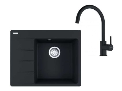 Franke Sety Kuchynský set G269MČ, fragranitový drez CNG 611-62 TL/7 a batéria FC 6018.901, matná čierna 114.0700.666