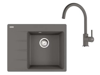 Franke Sety Kuchynský set G269ŠK, fragranitový drez CNG 611-62 TL/7 a batéria FC 6018.084, sivý kameň 114.0700.668