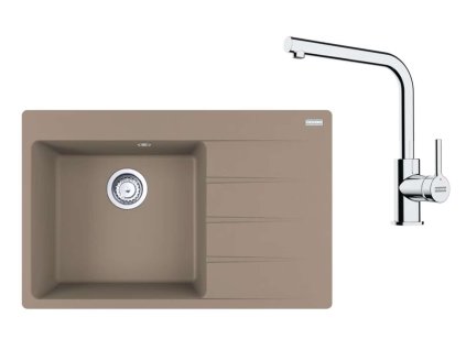 Franke Sety Kuchynský set G251KA, fragranitový drez CNG 611-78 TL/2 a batéria FS 3230.031, kašmír/chróm 114.0700.687