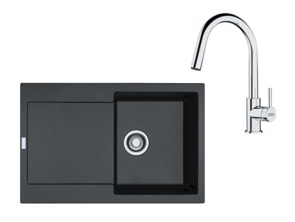 Franke Sety Kuchynský set G258O, fragranitový drez MRG 611 a batéria FS 3229.031, ónyx/chróm 114.0700.718