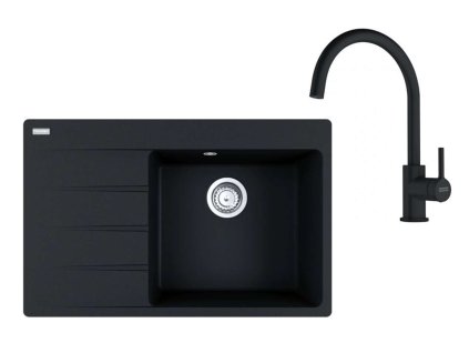 Franke Sety Kuchynský set G271O, fragranitový drez CNG 611-78 TL/7 a batéria FC 6018.071, ónyx 114.0700.775