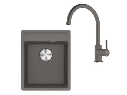 Franke Sety Kuchynský set G273ŠK, fragranitový drez MRG 610-37 RTL a batéria FC 6018.084, sivý kameň 114.0700.785