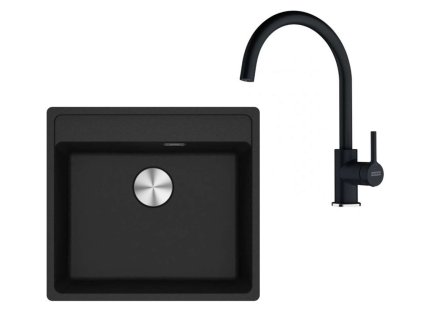 Franke Sety Kuchynský set G274O, fragranitový drez MRG 610-52 RTL a batéria FC 6018.071, ónyx 114.0700.788