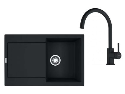 Franke Sety Kuchynský set G276MČ, fragranitový drez MRG 611 a batéria FC 6018.901, matná čierna 114.0700.794