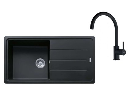 Franke Sety Kuchynský set G280O, fragranitový drez BFG 611 a batéria FC 6018.071, ónyx 114.0700.812