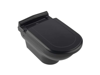 Villeroy & Boch Hommage Závesné WC, CeramicPlus, Pure Black 6661B0R7