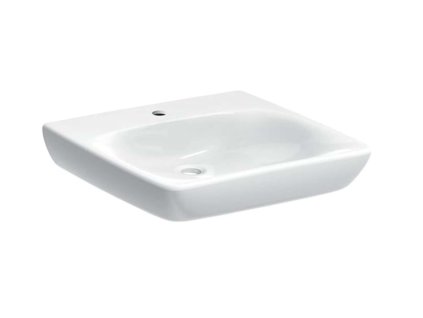 Geberit Selnova Comfort Umývadlo 55x55 cm, bezbariérové, s 1 otvorom na batériu, bez prepadu, biela 500.187.01.7